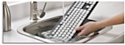 Le clavier lavable Logitech Washable Keyboard K310 est aussi facile à nettoyer qu'à sécher.