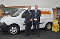 Michel Akadi, p-dg de DHL Express, avec François Guionnet, directeur général de Renault Parc Entreprises