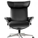 Fauteuil Stressless Jazz Office présenté en cuir Paloma Black