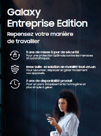 Couverture Repensez votre manière de travailler avec Samsung Galaxy Entreprise Edition.